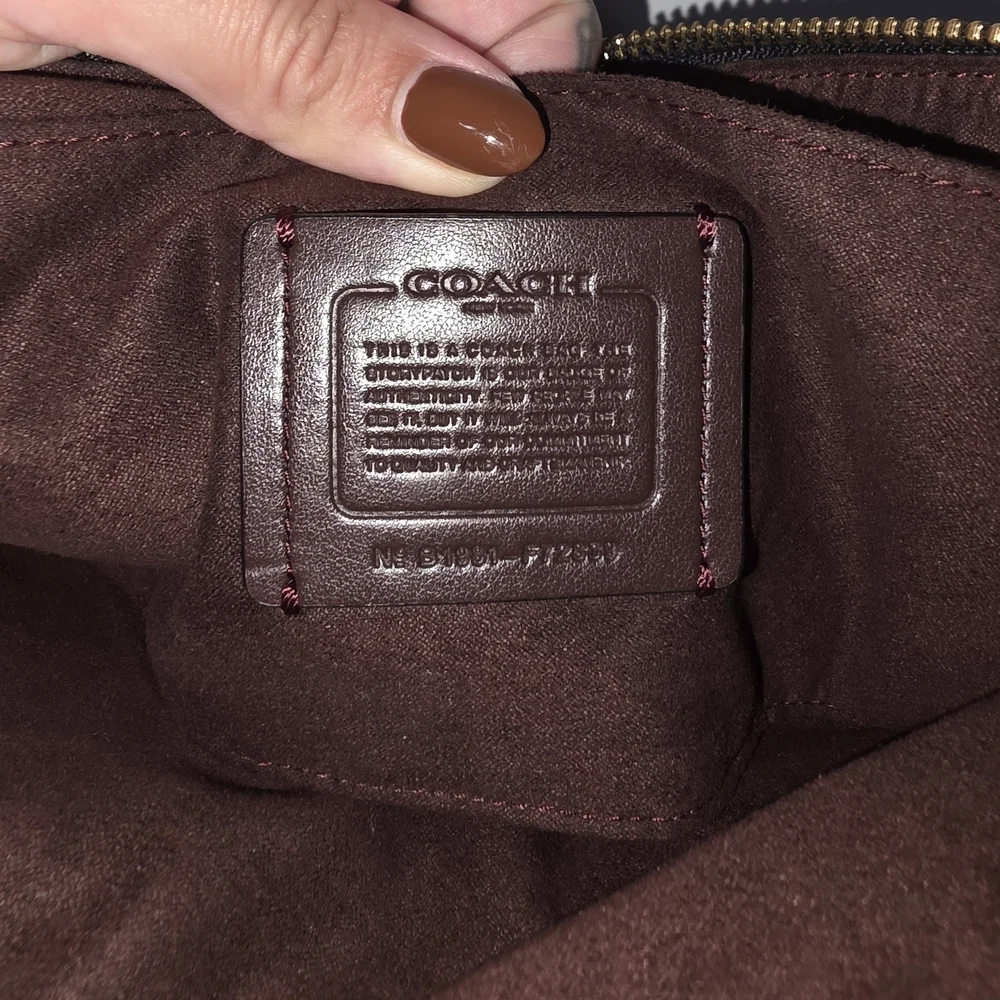 Coach Black Leather Crossbody Bag with Gold Hardware
